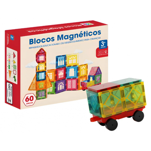 BLOCOS MAGNÉTICOS 60 PEÇAS